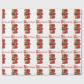 Mele Kalikimaka Santa Tiki ラッピングペーパー (フラット)