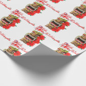 Mele Kalikimaka Santa Tiki ラッピングペーパー (角)
