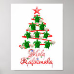 Mele Kalikimaka Sea Turtles ポスター<br><div class="desc">Aloha! Are you celebrating Christmas in Hawaii? Add some Hawaiian style to your Christmas celebrations with this Xmas tree of turtles and seashells for a tropical island Christmas. This is the perfect Christmas gift for anyone who is taking a Xmas vacation in Hawaii, or lives on the Hawaiian Islands. Mele...</div>
