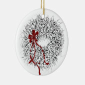 Mele Kalikimaka Ti Leaf Wreath Ornament セラミックオーナメント (右)