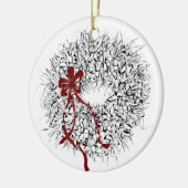 Mele Kalikimaka Ti Leaf Wreath Ornament セラミックオーナメント (左)