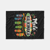 Mele Kalikimaka Trocal Christmas Flip Flop  フリースブランケット (正面(横))