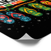 Mele Kalikimaka Trocal Christmas Flip Flop  ポスター (角)