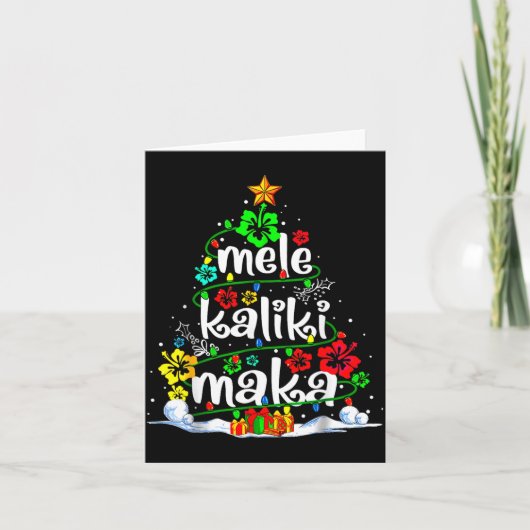 Mele Kalikimaka Trocal Christmas Hawaiian Santa Xm カード (正面)
