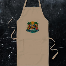 Mele Kalikimaka Tropical Christmas  ロングエプロン