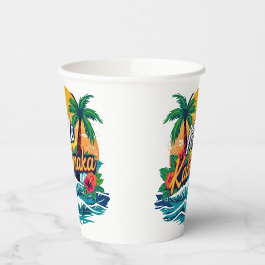 Mele Kalikimaka Tropical Christmas  紙コップ (左)