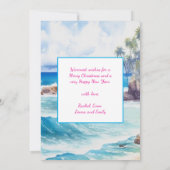 Mele Kalikimaka Tropical Christmas Photo シーズンカード (裏面)