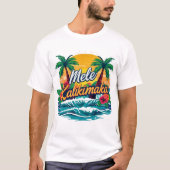 Mele Kalikimaka Tropical Christmas Unisex Tシャツ (正面)
