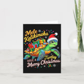 Mele Kalikimaka Turtley Have A Merry Christmas  カード (正面)