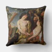 MeleagerおよびAtalanta (キャンバスの油) クッション (裏面)