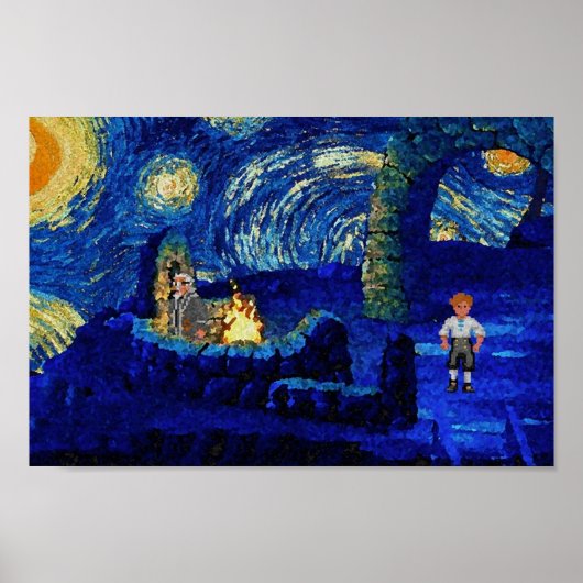 Melee Starry Night Tシャツガジェット顔マスク ポスター (正面)