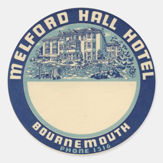 Melford Hall Hotel ラウンドシール (正面)