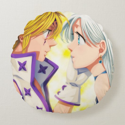 Meliodas and Elizabeth ラウンドクッション (正面)