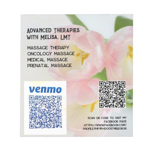 Melisaでの高度なセラピーの促進 ノートパッド (正面)