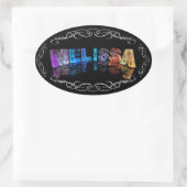 Melissaという3Dライトの名前（写真） 楕円形シール (バッグ)