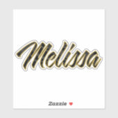 Melissa black gold Lettering Aufkleber Sticker シール (シート)