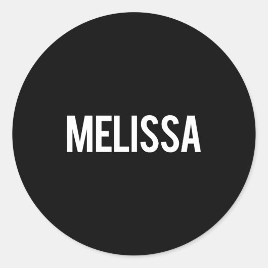 Melissa - Cool New Funny Name Fan Gift Tee  ラウンドシール (正面)
