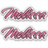 Melissa faded pink Aufkleber Sticker Stickerset シール (正面)