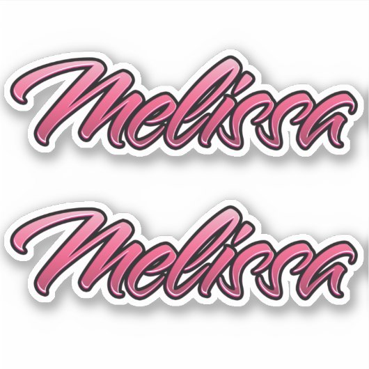 Melissa faded pink Aufkleber Sticker Stickerset シール (正面)