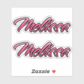 Melissa faded pink Aufkleber Sticker Stickerset シール (シート)