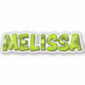 Melissa Name Kiwi Design Aufkleber Sticker シール (正面)