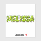Melissa Name Kiwi Design Aufkleber Sticker シール (シート)