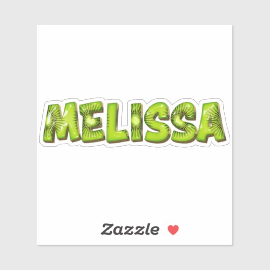 Melissa Name Kiwi Design Aufkleber Sticker シール (シート)