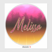Melissa Vorname Name golden pink Aufkleber Sticker シール (シート)