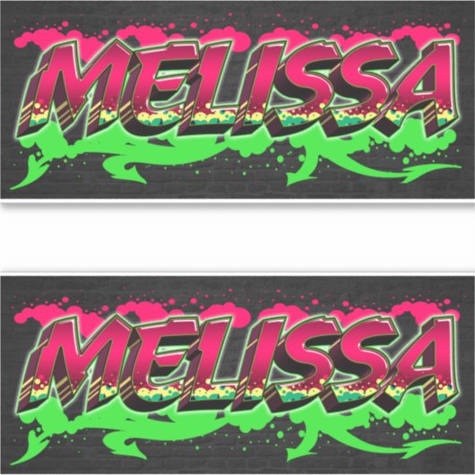 Melissa Vorname Name Graffiti Aufkleber Sticker シール (正面)