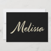 Melissa white gold Handwriting Karte カード (正面)