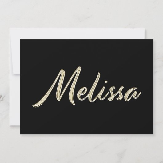 Melissa white gold Handwriting Karte カード (正面)