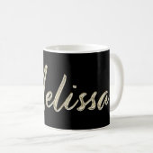 Melissa white gold Handwriting Tasse Kaffeetasse コーヒーマグカップ (正面右)
