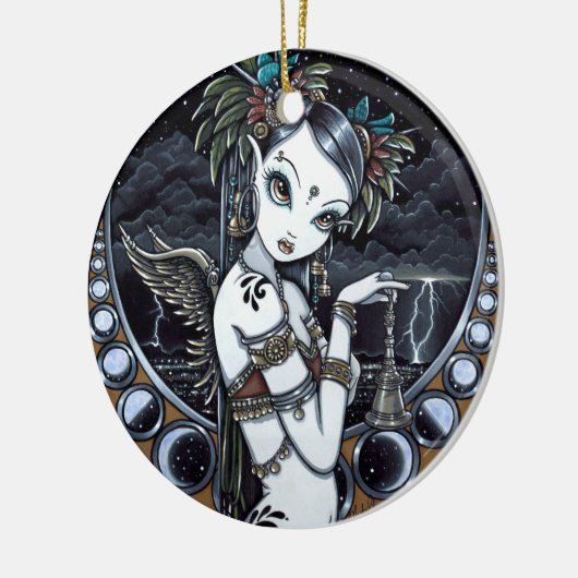 "Melita"のゴシックの種族の融合のダンサーの天使のオーナメント セラミックオーナメント (左)