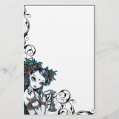 "Melita"のゴシックの種族の融合のダンサーの芸術の文房具 便箋 (正面)