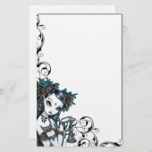 "Melita"のゴシックの種族の融合のダンサーの芸術の文房具 便箋 (正面/裏面)