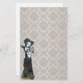 "Melita"のゴシックの種族の融合のダンサーの芸術の文房具 便箋 (正面/裏面)