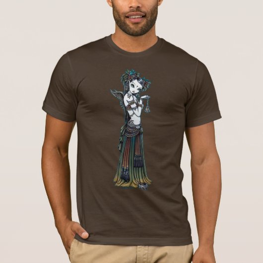 "Melita"のゴシック様式種族の融合のダンサーの天使の上 Tシャツ (正面)