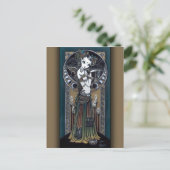 "Melita"ゴシックトライバルフュージョンストームエンジェルポストカード ポストカード (スタンド正面)