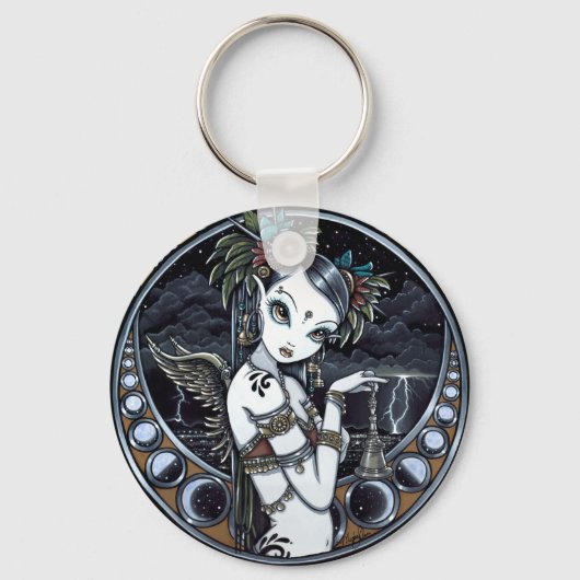 "Melita"ゴシックTribal Fusion Dancer Art Keychain キーホルダー (正面)