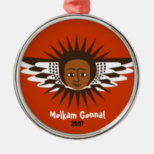 Melkam Gennaの採用の天使のオーナメント メタルオーナメント