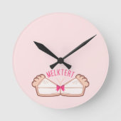 MELKTERTパーソナライズされた Afrikaanse Boeremeisie ラウンド壁時計 (正面)