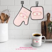 MELKTERTパーソナライズされた Afrikaanse Boeremeisie 鍋つかみ&鍋敷きセット