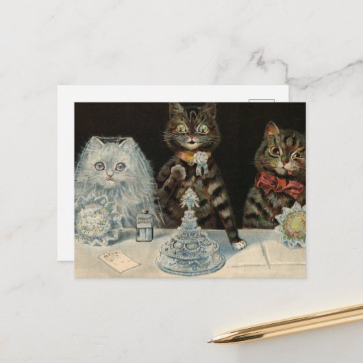 Mellins Food Biscuits by Louis Wain シーズンポストカード (正面/裏面インサイチュ)