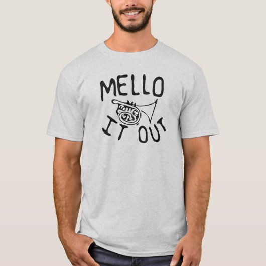 Melloそれスケッチスタイルのmellophoneのワイシャツ Tシャツ (正面)