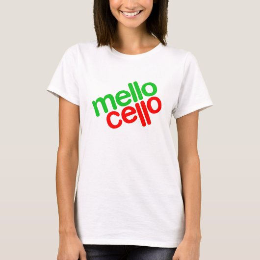 Melloのチェロ(女性) Tシャツ (正面)