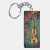 Mello Celloカスタマイズ可能な両面キーチェーン キーホルダー (正面左)