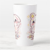 Mello the Mochi Bunny - Do your best!  カフェラテマグ (正面)