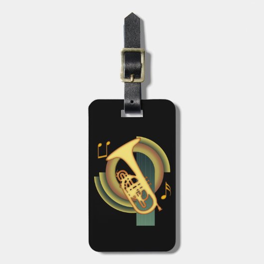 Mellophoneの荷物のラベル ラゲッジタグ (正面縦)