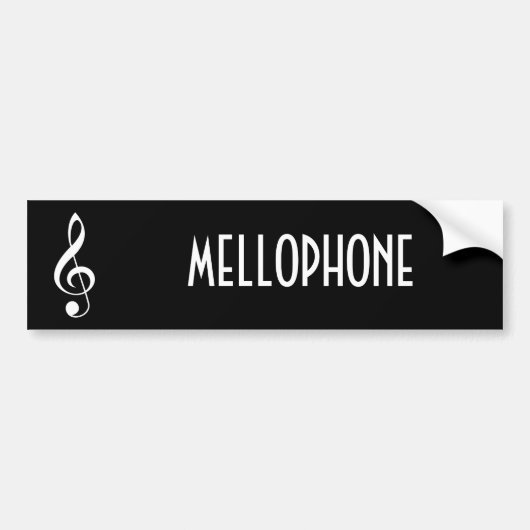 Mellophone音楽バンパーステッカーのギフト バンパーステッカー (正面)