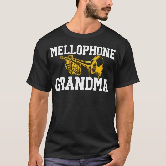 Mellophone Grandma Of A Mellophone Player Grandmot Tシャツ (正面)